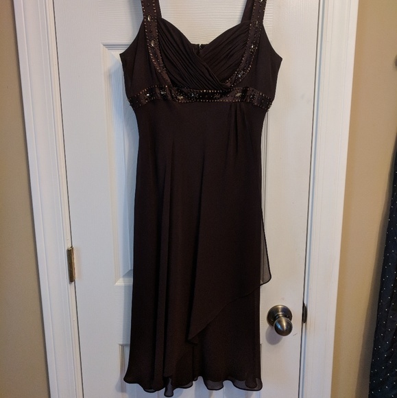 NWOT-JONES NEW YORK FORMAL BROWN DRESS - Picture 2 of 8